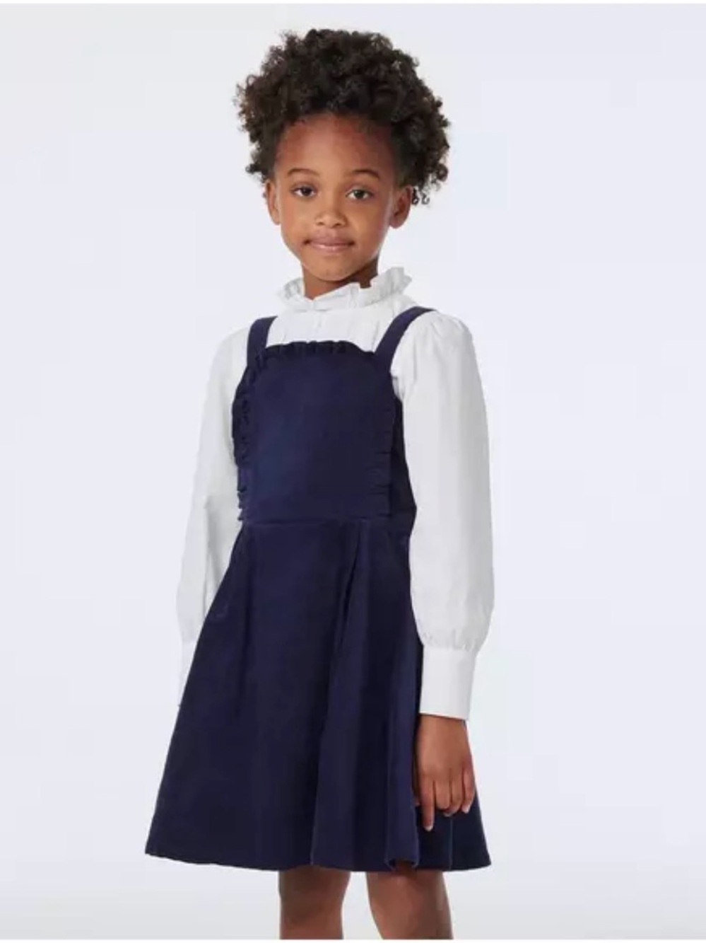 New Janie and Jack Merchant velvet Navy blue dress jumper dress 4T